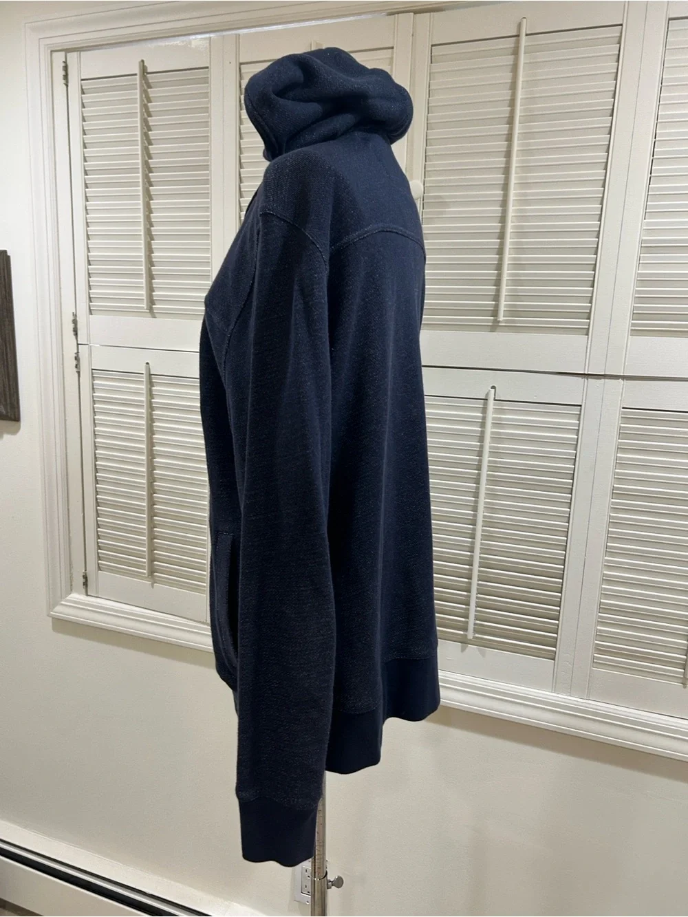 Banana Republic Men's Navy Hooded Zip Sweater